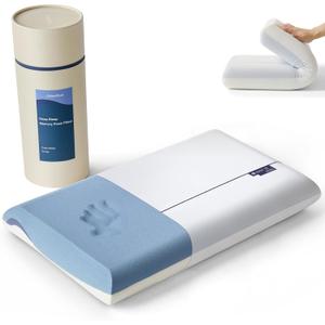 Memory Foam Pillow for Sleeping, Cooling & Adaptive Bed Pillow for Neck Pain Relief & Pressure Relief, Suitable for, Side Lying and Supine Position,Comes with Breathable Pillowcase