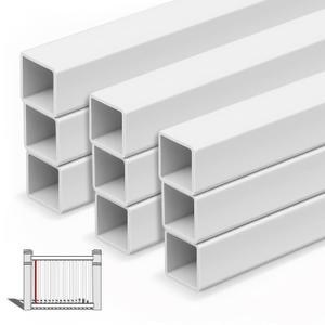 Yaocom 9 Pack Railing Spindles White Vinyl Deck Railings Colonial Style Deck Balusters for European Home Decorative Outdoor Stair Porch Fencing Railings (1-3/8" Sq X 32",Vinyl Railing)
