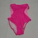 BMJL Women's One Piece Swimsuits Tummy Control Slimming Bathing Suits Crisscross Lace up Back Color Block Scoop Neck Swimwear, Medium