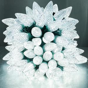 C9 Led Christmas Lights Outdoor Christmas Decorations Commercial Grade 50Led 33ft Christmas Tree Lights Set for Indoor Outdoor Wedding, Holiday, Party, Home Christmas Decorations(White)