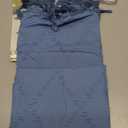 Dynamene Moonlight Blue Fabric Shower Curtain, Boho Tufted Geometric Striped Tassel Bathroom Shower Curtain, Shabby Chic Textured Farmhouse Waterproof Cloth Shower Curtain Set, Wrinkle Free, 72x72