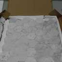 Peel and Stick Stone Backsplash, 5-Sheet Hexagon Peel and Stick Stone Tiles 3D Marble Look Stick on Backsplash for Kitchen Fireplace (Hexagonal Carrara White)