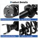 Front Complete Struts Assembly w/Coil Spring Shock Absorber Fit for Dodge Ram 1500 2009-2010, for Ram 1500 2011-2018, 4WD, w/o Air Suspension, Replace for 172292