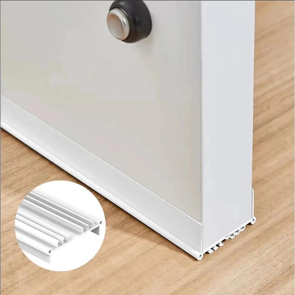 Upgrade Vinyl Door Seal Strip Bottom 352 Inch Adjustable Door Sweeps Door Draft Stoppers for Bottom of Door Easy to Install Under Door Weather Stripping, Blocks Dust/Insects/Noise