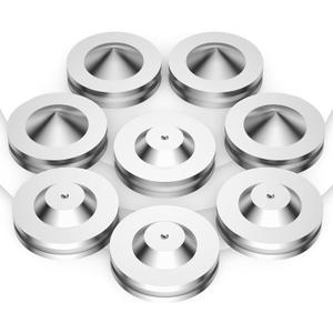 Audiocrast 4X HiFi Speaker Spikes, Isolation Stand Feet Pad, Stainless Steel Shock Absorber Vibration Dampener with Non-Slip Mats for Audio Speaker Subwoofer CD DVD Amplifier Turntable DAC (27MM x 11MM x 9MM)