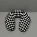 Buckwheat Neck Pillow for Sleeping U Shaped Pillow Cooling Travel Cervical Sleeping Pillow Head Neck Contour Support for Side Sleepers(12x12 inch, AB-Black)