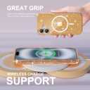 Choiche for iPhone 16 Case Magnetic, Women Clear Glitter Bling Sparkly Case, [2xDiamond Camera Lens Protectors] [2xTempered Glass Screen Protectors] [Compatible MagSafe] 6.1" (Glitter Gold)