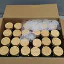 EDELHAUS Square Spice Jars with Bamboo Wooden Lid (Pack of 24) Spice Jars with Shaker Insert and 240 Labels - Bamboo Lid Glass Container for Spice Organisation [4.3 in  1.8 in]