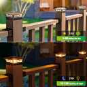 Solar Post Cap Lights Outdoor 12pack, Waterproof Solar Powered Deck Fence Post Lights for 4x4 Wood/Vinyl Posts, Solar Outdoor LED Light with Cool/Warm Lighting Decorate Garden Patio Porch