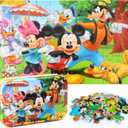 Puzzles for Kids Ages 4-8, 60 Piece Puzzles for Kids Ages 3-5 in a Metal Box Girls and Boys Learning Educational Jigsaw Puzzle Toys Gifts (Mickey)
