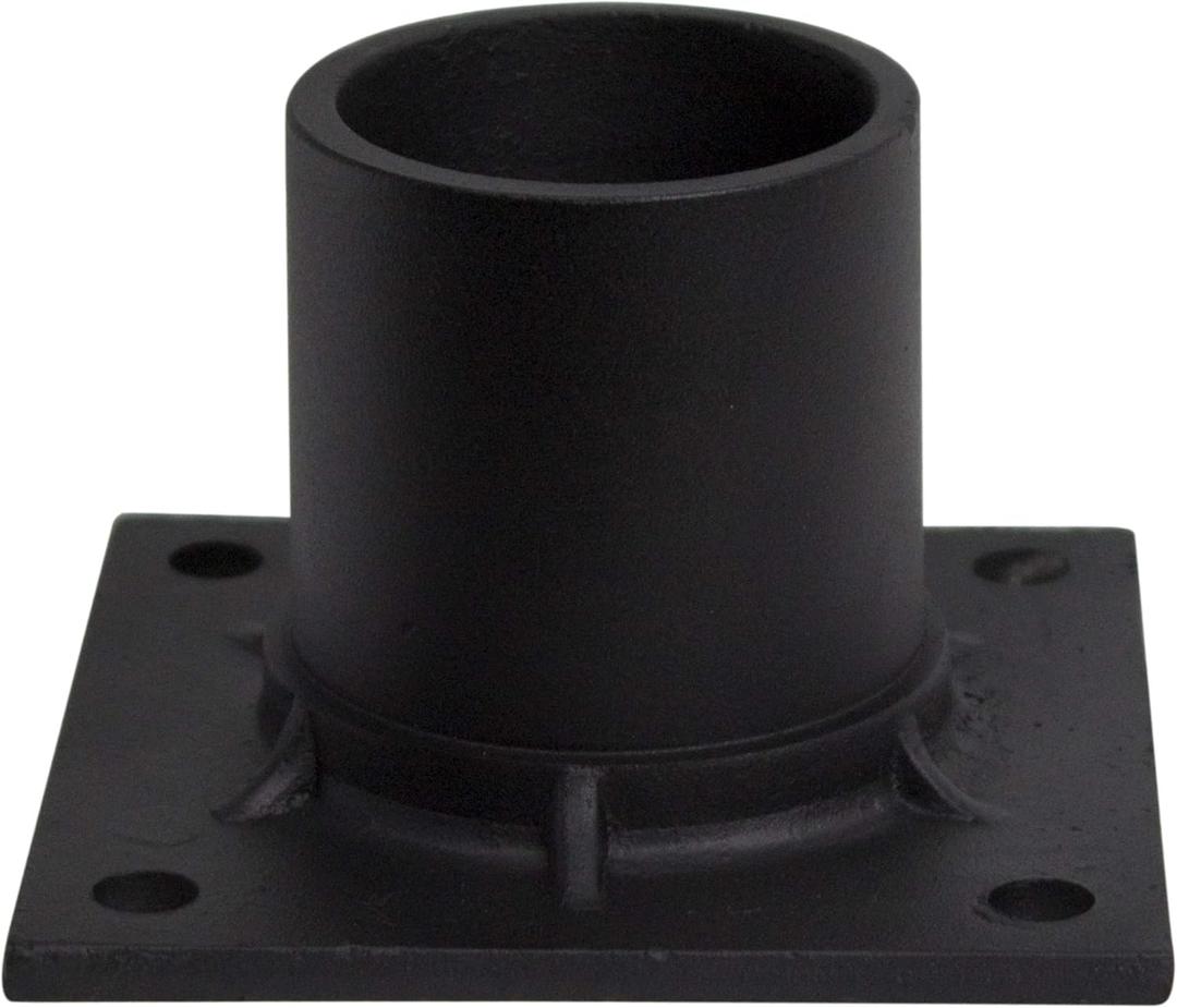 Solus S347-BK Pier Mount Adapter for 3'' Diameter Stub Post, Powder Coated & Non-Corrosive Aluminum, Easy Installation, Mounting Hardware Included, Black
