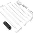 Remote Control Under Cabinet Led Light Plug in, Dimmable Daylight White 4500K, 6 Pack 12 inch Linkable Under Counter Lights for Kitchen Upgrade ETL Listed Plug 24V, UNO-LK 4500K