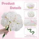 10PCS White Realistic Silk Peonies Bouquet, Waterproof & UV Resistant Faux Peony Flowers, All-Weather Artificial Stems for Outdoor, Grave, Wedding Centerpiece & Home Decor