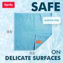 12-Pack Microfiber Cleaning Cloth, 11.5x11.5 Microfiber Towels for Cars, Dishes & House, for Detailers, Chefs & Efficient Home | Scratch-Free, Lint-Free, Ultra Absorbent(Blue/Green/Grey)
