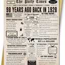 3 x Funny 98th Birthday Card Gifts for Him Her Men Women, Retro Design, 10.6 x 7.9 inches