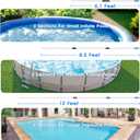 TidyMister 12 FT Heavy Duty Pool Pole with Retriever Hook, Prime Telescopic Aluminum Standard Pole for Swimming Pool Cleaning Tools Connect with Pool Net Skimmers, Brushes, Vacuum Heads