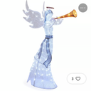 5 ft Christmas Angel Outdoor Pre-Lit Angel w/Trumpet Halo Wings & 100 LED Lights