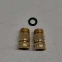 HQMPC Garden Hose Quick Connect Solid Brass Quick Connector Garden Hose Fitting Water Hose Connectors 3/4 inch GHT (2 Sets)