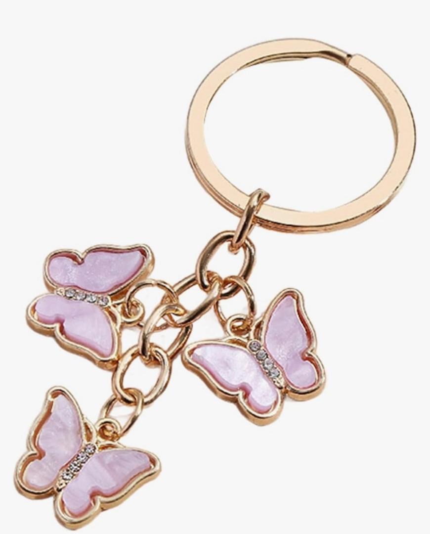 Butterfly Keychain Pendant-Charms Car Keyring Hanging Ornament Party-Favor For Handbag Purses Bag Wallet-Decorations