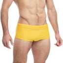 Taddlee Men's Swimwear Sexy Swim Briefs Bikini Board Surf Shorts Boxer Swimsuits (Yellow, XL)