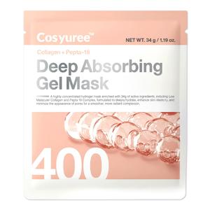 Collagen Deep Absorbing Hydrogel Mask, Korean Collagen Hydrogel Mask, Overnight Face Mask, Hydrating, Glass skin, Rejuvenation, Korean Skincare, 34g x 5ea