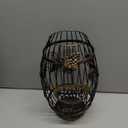 ZOOFOX Wine Cork Holder, Barrel-Shaped Metal Wine Cork Holder with Large Capacity, Decorative Vino Cork Storage Box for Kitchen, Great Gift Idea for Wine Lover