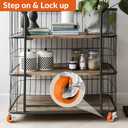 Caster Wheels, 3 Inch Casters Set of 4, Heavy Duty Caster with Brake, Locking Castors with Polyurethane Wheel,Plate Swivel Castor Wheels for Furniture Carts,Workbench Casters