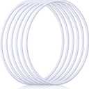Shappy 6 Pcs Exercise Hoop Detachable Adjustable Plastic Toy Playground Toys Colored Hoop Circles for Teens Games Gymnastics Dog Agility Equipment Party Decor (23 Inch, White)