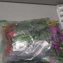 24 Bundles 8 Styles Artificial Flowers for Outdoors UV Resistant Fake Flowers Faux Plastic Plants Colorful Daisy Boston Fern Lavender Cemetery Flowers for Outside Indoor Home Porch Patio Spring Decor