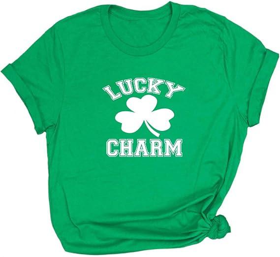 St Patricks Day T Shirt Womens Paddy's Irish Shirt Womens Funny T Shirt Tops, Medium