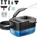 Steam Cleaner, Portable Steam Cleaner for Home with 1800W High Pressure, 15s Heat-Up,1600ML Large Tank, Handheld Steam Cleaner for Cleaning Upholstery, Tile, Car, Bathroom, Grout, Floor (Black)