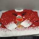 Ugly Christmas Sweater Women Men 2025,Light Up Christmas Sweater for Couples,Funny Reindeer Xmas Tacky Pullover Cute (3X-Large, Red Elk)