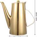 Yardwe Stainless Steel Oil Dispenser Bottle 7.87X4.52X3.34In Cold Water Kettle with Drip-Free Spout for Household Oil Storage and Kitchen Cooking