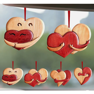 Set of 4 Heart Acrylic Hanging Decorations, Romantic Car Hanging Ornaments, Perfect for Valentine's Day Couple Gifts.