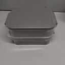 KEMETHY Adults Bento Lunch Box Set with Thermo Bag, 74oz Stackable Leak-proof 3-tiers Bento Box, Built-in Utensil and Sauce Container for Work, School, Dining Out (Gray)