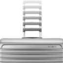 Framelock Max 29 Large Checked Hardshell Zipperless Luggage - Highly Secure Integrated Eazylock Mechanism - RightHeight Adjustable Handle - 360 Spinner Wheels - Airline Approved - Glacial Silver
