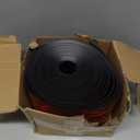 Duzzy Flexible Baseboard Molding Trim, 6 Inch(W) x 40 Feet(L) Peel and Stick Rubber Wall Trim Molding, Self-Adhesive Vinyl Wall Base Cove Base (Black)