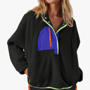 Nirovien Womens Fleece Pullover Long Sleeve Sherpa Jacket Button Down Fuzzy Sweatshirt Warm Outwear with Pockets, Small