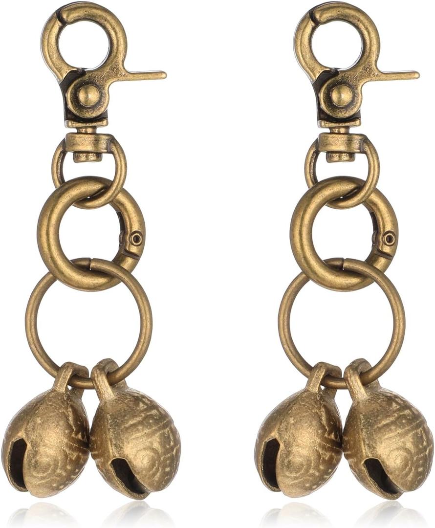 Copper Bell for Dog Collar with Snap Clips, Dog Bells for Pet Tracking Cat Bells Clear Sound Pendant Accessories, Know Where Your Pet Christmas Sounds for Dogs & Cats
