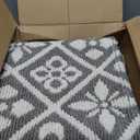 Ileading Indoor Door Mat 3x5ft Absorbent Dog Mats for Muddy Paws,Machine Washable Small Living Room Area Rug with Non-Slip Rubber Backing Low-Profile Inside Carpet for Hallway,Entryway,Kitchen(Grey)