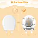 Toilet Seat with Toddler Seat, Potty Training Toilet Seat Round 2 in 1 Soft Close Quiet No Slapping, Magnetic Absorption, Easy to Install and Clean,White