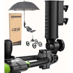 10L0L Heavy Duty Golf Push Cart Umbrella Holder, Aluminium Alloy Base Super Strong Windproof, Universal Umbrella Stand for Mobility Scooter, Stroller, Wheelchair, Beach Chair