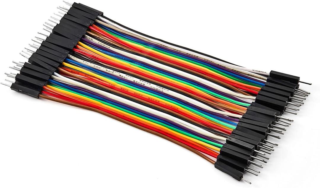 Chanzon 40pcs 10cm Male to Male Header Jumper Wire Dupont Cable Line Connector 40 pin Ribbon Solderless Multicolored for Arduino Raspberry pi Electronic Breadboard Protoboard PCB Board