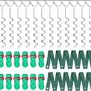 Sintuff 12 Set Tree Stakes and Supports Kit for Anti Hurricane Leaning Trees Straightening Heavy Duty 15. 75" Spiral Tree Stake with 13. 12 ft Ropes and 15. 75'' Support Straps (Green)