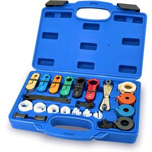 Master Quick Disconnect Tool Set, 22pcs Premium Fuel Line Disconnect Tool Set for AC Fuel & Transmission Systems, Fuel Line Removal Tools Kit Apply to Most Vehicles