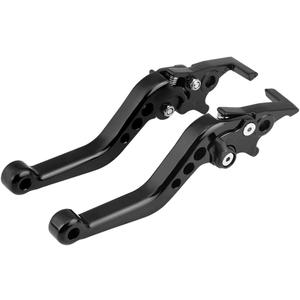 Fydun Motorcycle Scooter Brake Levers, 1 Pair Universal CNC Aluminum Alloy Double Disc Clutch Brake Levers Handle (Black)