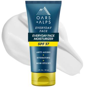 Oars + Alps SPF 37 Sunscreen and Everyday Anti Aging Face Moisturizer, Infused with Hyaluronic Acid (2 Fl Oz (Pack of 1))