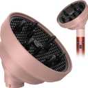 KingKam Upgraded Diffuser Attachment for Dyson Airwrap, Collapsible Travel Hair Diffuser Nozzle for Airwrap, Converts for Dyson Airwrap to Hair Dryer, Foldable and Easy Storage - Light Pink