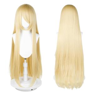UTIEHD 100cm / 40 Inch Long Wig, Universal Costume Wig, Perfect for Party, Festivals, and Halloween (Blonde)