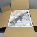 2-Light Floor Lamp, Mid Century Floor Lamp with White Fabric Shade, Standing Lamp Tall Lamp for Living Room Bedroom, 3 Color Temperatures 9W Bulb Include (Black & Glod)